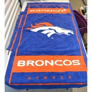 Pair of 2 Denver Broncos NFL 30" x 60" Beach Body Towels McArthur Team Colors